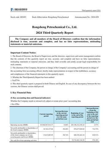 Thumbnail Rongsheng Petrochemical Quarterly Report 2024-q3