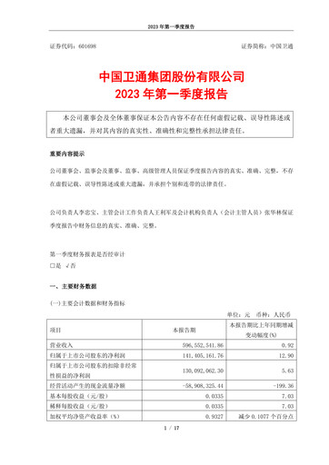 Thumbnail China Satellite Communications Quarterly Report 2023-q1