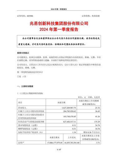 Thumbnail GigaDevice Semiconductor Quarterly Report 2024-q1