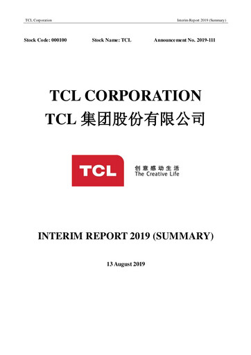 Miniature TCL Technology Group Corporation Rapport semestriel 2019-h1