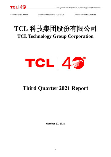 Thumbnail TCL Technology Group Corporation Quarterly Report 2021-q3