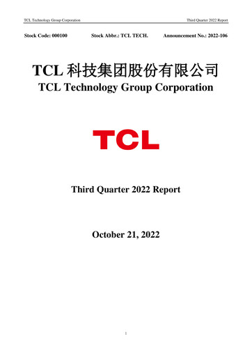 Thumbnail TCL Technology Group Corporation Quarterly Report 2022-q3