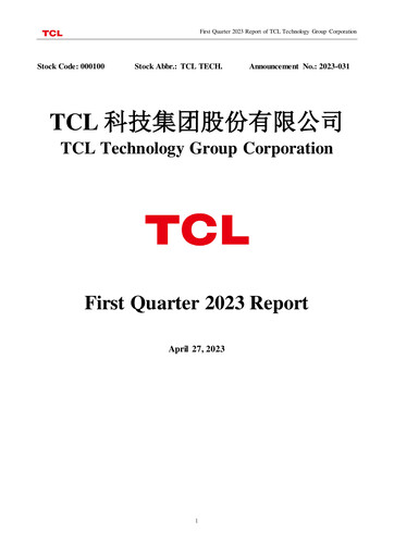 Thumbnail TCL Technology Group Corporation Quarterly Report 2023-q1