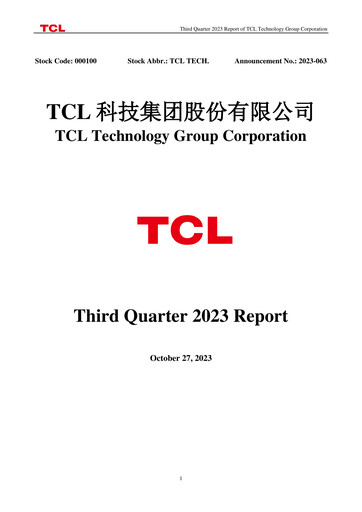Thumbnail TCL Technology Group Corporation Quarterly Report 2023-q3
