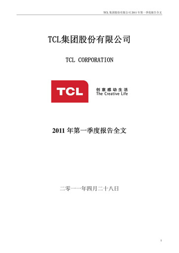 Thumbnail TCL Technology Group Corporation Quarterly Report 2011-q1