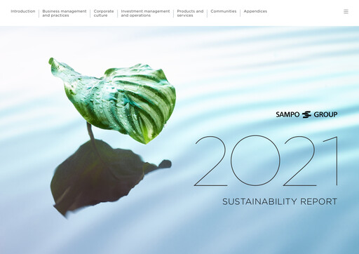 Thumbnail Sampo Sustainability Report 2021