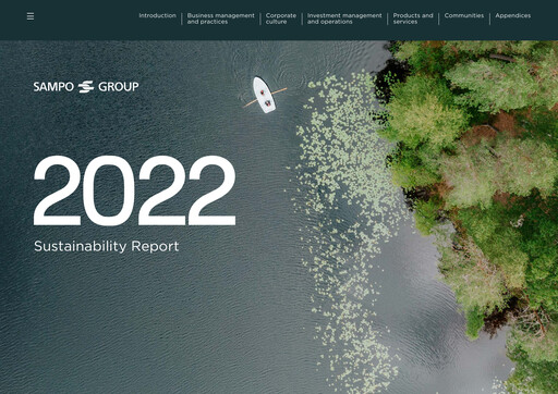 Thumbnail Sampo Sustainability Report 2022