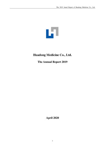 Thumbnail Huadong Medicine (HD Medicine) Annual Report 2019