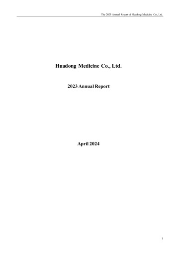 Thumbnail Huadong Medicine (HD Medicine) Annual Report 2023