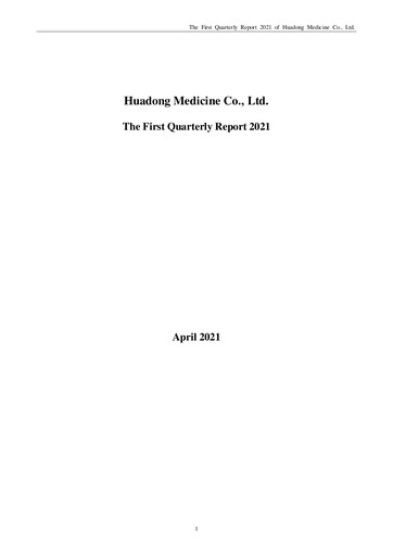 Thumbnail Huadong Medicine (HD Medicine) Quarterly Report 2021-q1