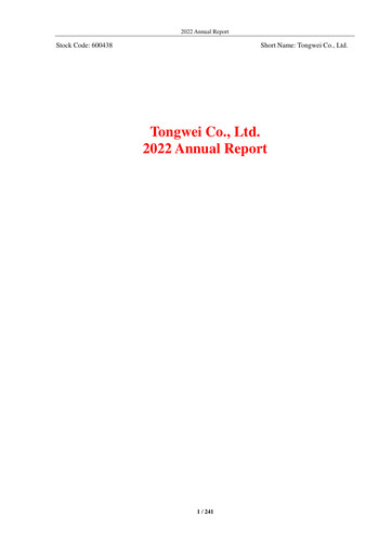 Thumbnail Tongwei Co.,Ltd Annual Report 2022