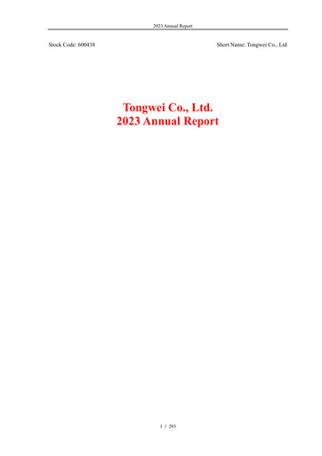 Thumbnail Tongwei Co.,Ltd Annual Report 2023