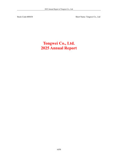 Thumbnail Tongwei Co.,Ltd Annual Report 2025