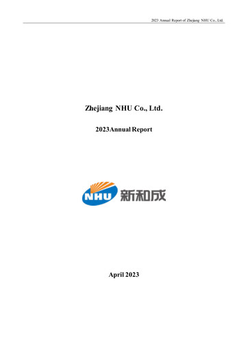 Thumbnail Zhejiang NHU Co., Ltd. Annual Report 2023