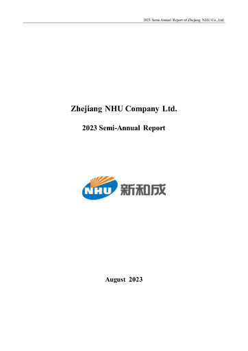 Thumbnail Zhejiang NHU Co., Ltd. Half-year Report 2023-h1