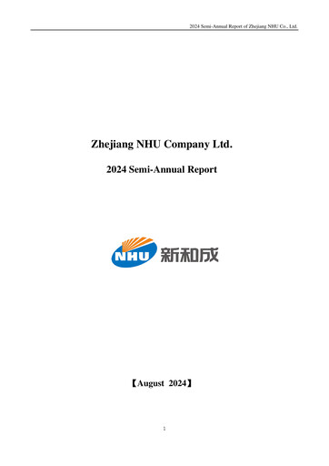 Thumbnail Zhejiang NHU Co., Ltd. Half-year Report 2024-h1