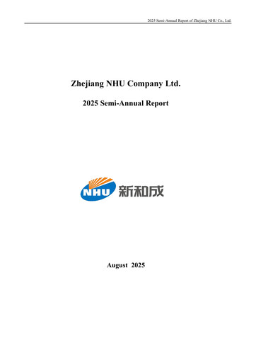 Thumbnail Zhejiang NHU Co., Ltd. Half-year Report 2025-h1