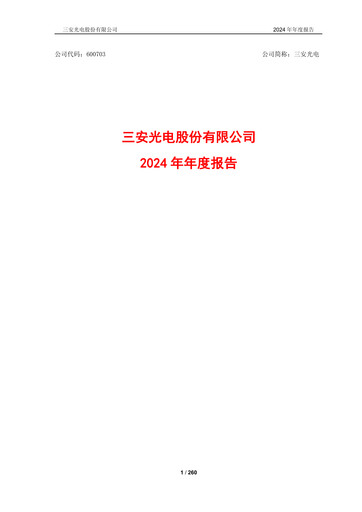 Thumbnail San’an Optoelectronics Annual Report 2024