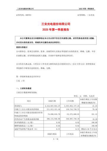 Thumbnail San’an Optoelectronics Quarterly Report 2025-q1