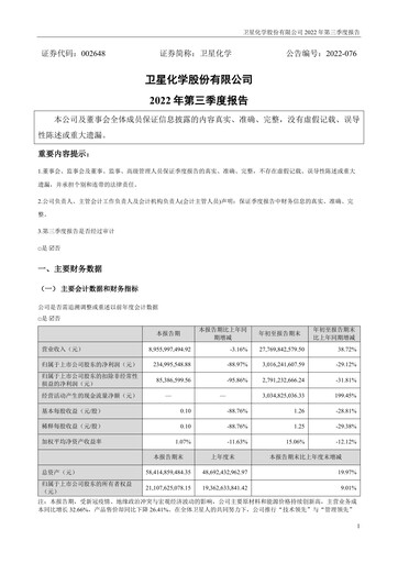 Thumbnail Satellite Chemical Quarterly Report 2022-q3