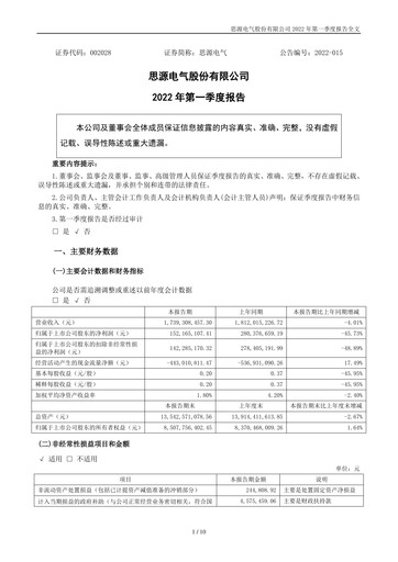 Thumbnail Sieyuan Electric Quarterly Report 2022-q1