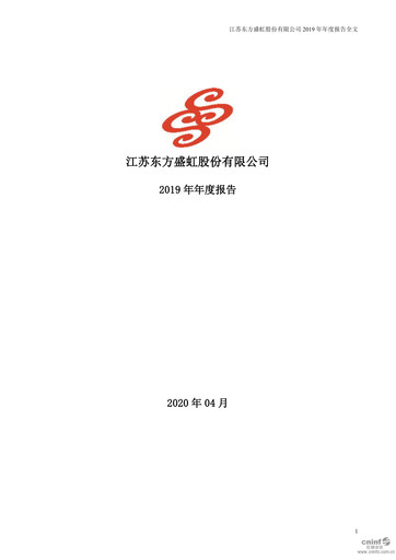 Thumbnail Jiangsu Eastern Shenghong Annual Report 2019
