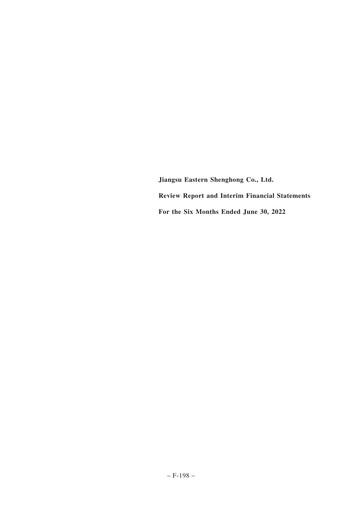 Thumbnail Jiangsu Eastern Shenghong Financial Statement 2022-h1