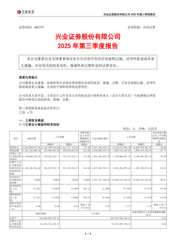 Thumbnail Industrial Securities Quarterly Report 2025-q3