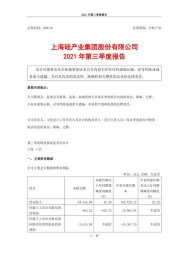 Vorschaubild National Silicon Industry Group Quartalsbericht 2021-q3