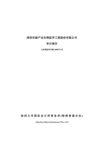 Thumbnail Shenzhen New Industries Biomedical Engineering Financial Statement 2023