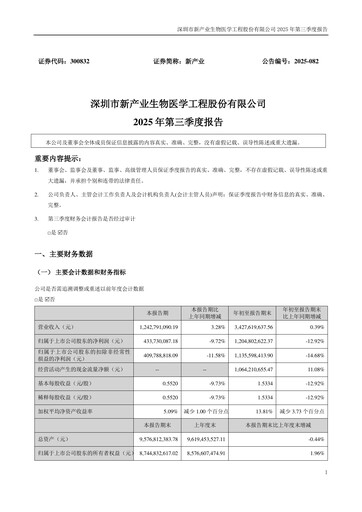 Thumbnail Shenzhen New Industries Biomedical Engineering Quarterly Report 2025-q3