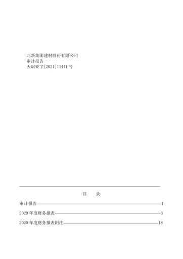 Thumbnail Beijing New Building Materials Financial Statement 2020