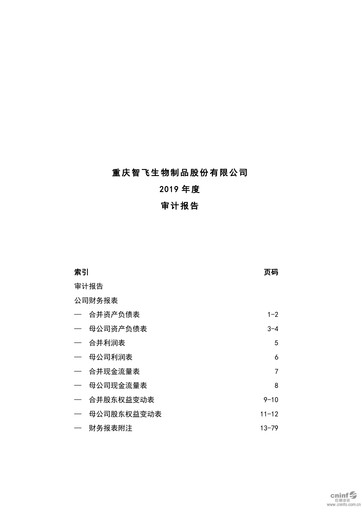 Thumbnail Zhifei Biological Products Financial Statement 2019