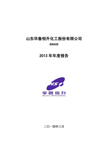 Thumbnail Hualu Hengsheng Annual Report 2013