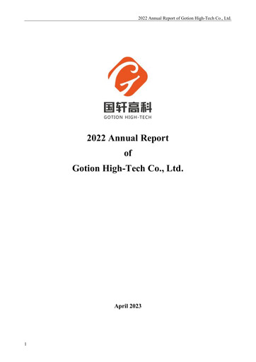Thumbnail Gotion High-tech Co.,Ltd. Annual Report 2022