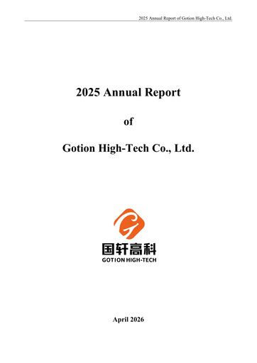 Thumbnail Gotion High-tech Co.,Ltd. Annual Report 2025