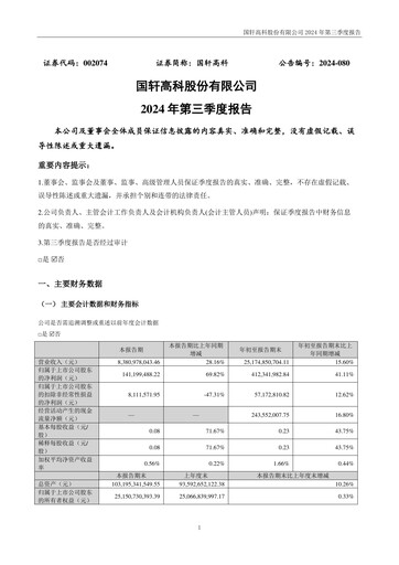 Thumbnail Gotion High-tech Co.,Ltd. Quarterly Report 2024-q3