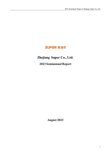 Thumbnail Zhejiang Supor Half-year Report 2023-h1