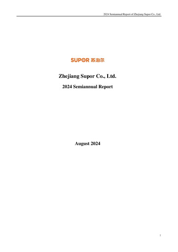 Thumbnail Zhejiang Supor Half-year Report 2024-h1