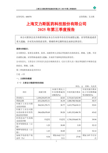Thumbnail Shanghai Allist Pharmaceuticals Quarterly Report 2025-q3