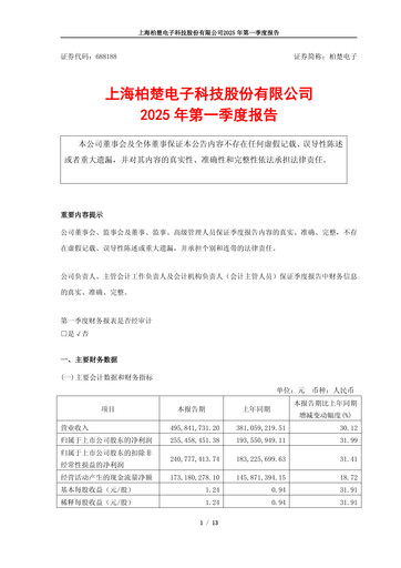 Vorschaubild Shanghai BOCHU Electronic Technology Quartalsbericht 2025-q1