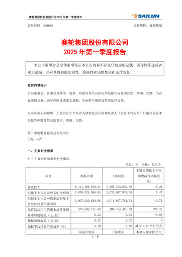 Thumbnail Sailun Group Quarterly Report 2025-q1