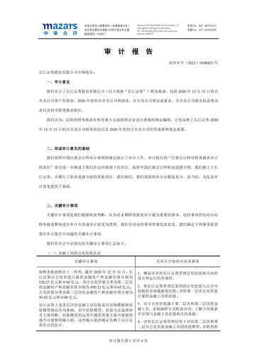 Thumbnail Changjiang Securities Financial Statement 2020