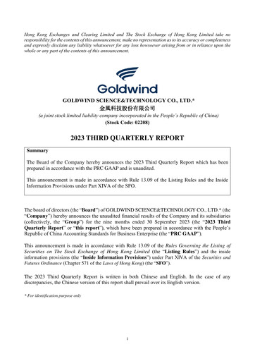 Thumbnail Goldwind Science&Technology Quarterly Report 2023-q3