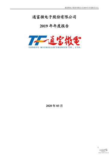 Miniature Tongfu Microelectronics Co.,Ltd Rapport annuel 2019
