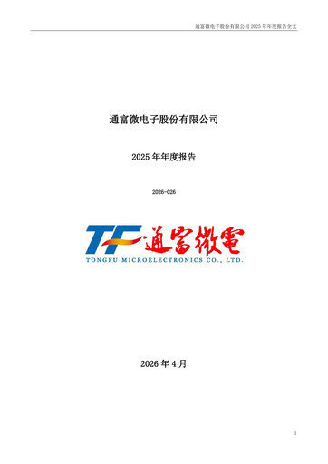 Miniature Tongfu Microelectronics Co.,Ltd Rapport annuel 2025
