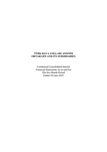 Thumbnail Turkish Airlines Half-year Report 2025-h1