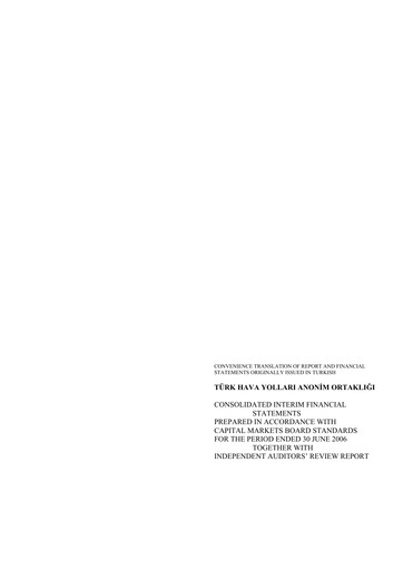 Thumbnail Turkish Airlines Half-year Report 2006-h1