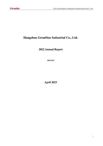 Thumbnail Hangzhou Greatstar Industrial Annual Report 2022