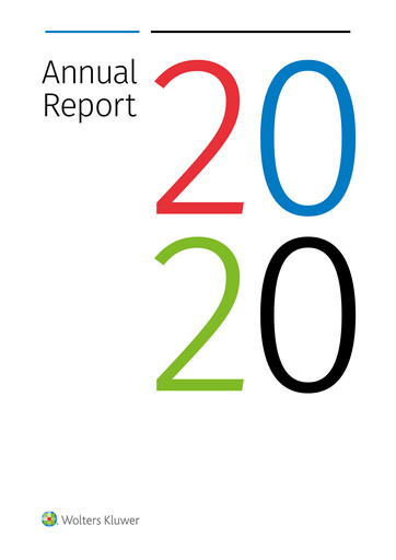 Thumbnail Wolters Kluwer Annual Report 2020